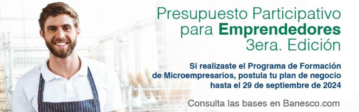 Banesco convoca al Presupuesto Participativo para Emprendedores, 2024
