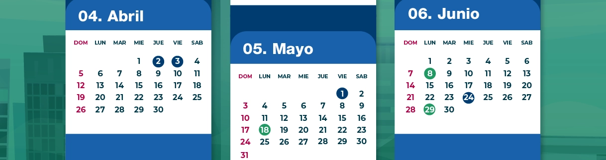 Abril, Mayo y Junio de 2026